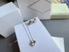 5A качественные винтажные серьги-ожерелья Van Cleef, серебристая высокая версия, высокое качество, оригинальная пряжка в форме ромба Vanly Cleeflies
