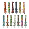 Kit de collecteur de nectar en silicone Pipe à main avec embouts en titane de 14 mm Plusieurs couleurs Mini outil de fumée NC pour conduites d'eau Dab Rigs