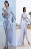 Luxury Beading Jumpsuits Wedding Dresses 2019 New High Neck Long Sleeve Bohemian Beach Bridal Gowns Boho Wedding Dress Pants4800881