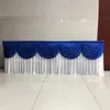 Bröllop Bakgrundsgardin Swag Tassel Ice Silk Drape Valance Stage Table Kjolar Party Bankettdekor 231227