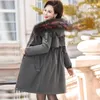 Kvinnors dike rockar 2023 Winter Jacka Women Parka Fashion Long Coat Hooded Parkas Slim With Fur Collar Warm Snow Wear vadderade kläder K186