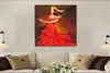 Portrait Art Figure Oljemålningar Flamenco Spanish Dancer Handmade Abstract Woman Canvas Bild för sovrum hög kvalitet7305465