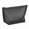 Cosmetic Bags 6Pcs/Set Black Mesh Clear Bag Beauty Wash Makeup Case Travel