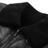 Kurtka plus aksamitne klapy gęsta ciepła moda jesienna zima męska zamsz butiku imitacja skórzana top duży rozmiar płaszcza pu 231227