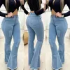 Herbst Frauen Hohe Taille Boot Cut Jeans Mode Dünne Denim Schlaghosen Straße Casual Hosen S3XL Drop 231228