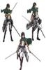 Attacco anime giapponese su Titano Figma 213 Levi 203 Mikasa 207 Eren Action PVC Figure Modello da collezione Toy Doll Regali Q07221026116