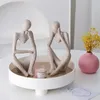 Vilead Scandinavische abstracte sculptuur denker standbeeld hars vrouw beeldje kantoor woondecoratie accessoires decor ambachten moderne kunst 231228