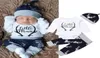 男の子のクリスマスセット服の女の子の鹿鹿プリント長袖ロンパーパンツハット衣装3pcs新生児xams272k2306557