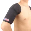 Magnetische dubbele schoudersteunbescherming Brace Strap Wrap Belt Band Pad Zwart voor gebruik in de sportschool