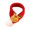 Vêtements de chien de Noël pour animaux de compagnie écharpe tricotée Teddy maltais fournitures mignonnes chaudes petits chiens accessoires pour chiots