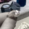 Luxe solitaire bandring voor dames ronde zirkon jubileum bruidsfeest bruidsringen briljante klassieke sieraden charme cadeau