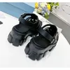 Casual sandalen Designer Baotou platformpantoffels effen kleur alle fijne kledingschoenen temperament eenvoudige retro kleine leren schoenen trend comfortabel