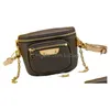 Udostępnij Partne 2023 Mini Bumbag Designer Bag w talii Fanny Pack Brown Flower Mens Torby Skórzane torebki Crossbody Messenger Men Han Dhrsu