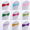50pcs/lot Stretch Lycra Spandex Chair Covers Bands With Buckle Slider For Wedding Decorations Wholesale Chair Sashes Bow 231227