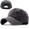 Y2K Washed Denim Star Baseball Cap Vintage Unisex Cotton Sport Hat Outdoor Soft Top Breathable Versatile Sunshade Caps Women Men 231228