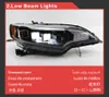 För Honda Jazz Fit LED-strålkastare 14-19 Bilstrålkamp Assembly DRL DAYTIME Running Light Dynamic Streamer Turn Signal Indicator Front Lamp