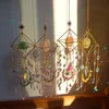 Diamond Prisms Sun Catcher Crystal Wind Chimes Rainbow R Hexagon Moon Balls Pendant For Gardiner Chandelier Garden Decor 231227