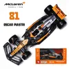 BBURAGO 1 43 McLaren Takımı MCL60 4# Lando Norris 81# Piastri Formula Bir Alaşım Süper Oyuncak Die Cast Araba Modeli 231227