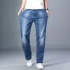 6 Colors Spring Summer Men s Thin Straight leg Loose Jeans Classic Style Advanced Stretch Baggy Pants Male Plus Size 40 42 44 231228