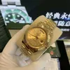 С оригинальной коробкой, высококачественные роскошные часы, 41 мм, 18-каратное желтое золото, автоматический мужской браслет GD, мужские часы 61