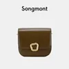 Songmont moyen Tofu chignon couche peau de vache bandoulière petit sac carré en cuir sacs de créateur femmes marron noir épaule