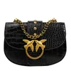 16 % RABATT auf die Designer-Tasche Autumn Double Flying Swallow Crocodile Chain Fashion Vielseitige praktische Satteltasche