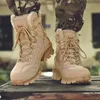 Botas militares masculinas de combate, tornozelo tático, pele quente, sapatos masculinos do exército, segurança do trabalho, botas de motocicleta, tamanho grande 231225