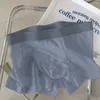 Mutande da uomo Boxer in seta di ghiaccio a rete Biancheria intima trasparente traspirante Pantaloncini sottili Slip Custodia convessa a U Guarda attraverso la lingerie