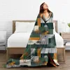 Filtar Hawaii Style Leaf Flanell Winter Multi-Function Super Soft Throw Filt For Bed Travel Bedge Breads
