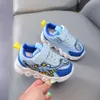 2023 Spring New Cartoon Boys' Dinosaur Sports Girls' Mesh Breathable Small and Medium Children's Baby Light Shoes