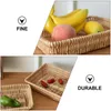 Serviessets Rotan Opbergdoos Fruitschaal Decor Handgemaakte Mand Snackdozen Thuis Diversen Organisator Desktop Geweven Container