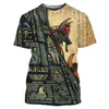 T-shirts pour hommes Summer Ancient Egypt 3D Imprimer T-shirts Streetwear Hommes Femmes Mode surdimensionnée Chemise à manches courtes Enfants Tees Tops Vêtements