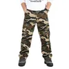 Mäns taktiska kamouflage overaller högkvalitativa bomullsmultifickbyxor Sportträning Casual Work Pants 231227