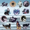 Pinos broches crânio lobo pin pin okami romance escuro broche animal selvagem vida distintivo jóias de arte demoníaca275f