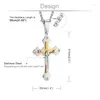 قلادات قلادة كاثوليكية الصلبان الصلبان عبر يسوع المسيح سلسلة من الفولاذ المقاوم للصدأ للرجال أبي هدايا عيد ميلاد relius drop del Otjub
