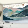 Tapestries Natural Landscape Ink Painting Tapestry Bohemian Living Room Wall Canvas Decoration Items Mural