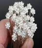 40PCS Akcesoria ślubne Pearne Perły Perły Flower Crystal Rhinestone Hair Pins Clips Druhna Dembels Włosy Biżuteria 4275152