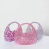 女性のためのレディイブニングバッグ高級デザイナーハンドバッグと財布INS透明なプラスチック模倣ダイヤモンドアクリルバッグ231227