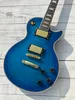 Customized electric guitar, Caston, blue large flower, made of imported wood, fast package shipping