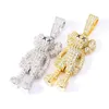 Iced Out Cartoon Puppets Pingente Colar Cubic Zirconia Colar Moda Hip Hop Jóias Mens Presente Y200810277S