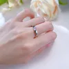 Solitaire Pink Moissanite Diamond Ring 100% REAL 925 Sterling Silver Party Wedding Band Rings for Women Men Engagement Smycken