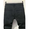 2022 Men's Cool Ripped Skinny Trousers Stretch Slim Denim Pants Large Size Hip Hop Black Blue Casual Jogging Jeans for Men