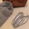 2024 DESIGNERS Shi Family Collier de perles gris argenté français pour femmes, pliable, portant un collier à vent froid, léger, de luxe, de haute qualité, accessoires de chaîne
