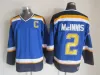 Hommes 1996 Vintage # 2 Al Macinnis Hockey Jerseys Chemises cousues bleues 2002 Nation Team Rouge Noir A Patch M-XXXL
