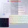 EYOOSO Z686 RGB USB 60% Mini Slim Mechanical Gaming Pnered Klawiatura Czerwona przełącznik 68 Klawisze Gamer dla Laptopa PC 231228