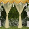 Event Party Valance Drape Panel Decoration Wedding Backdrop Curtain Swag Stage Bakgrund Drapery Table Kjol Ice Silk 231227