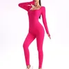 Yoga Elastic Jumpsuit Soft Fabrics Bodysuit Sweatabsorbing Workout Gym Long Sleeve Rompers 231225