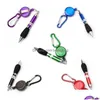 Autre organisation de stockage à domicile Badge rétractable Bobine Stylo à bille Clip de ceinture Porte-clés avec mousqueton Crochet Portable Ball Lanyard L Dh8Bt