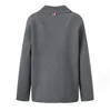 1220 2024 Piste Automne Marque Même Style Pull À Manches Longues Col À Revers Cardigan Gris Bleu Femmes Vêtements De Haute Qualité Femmes YL