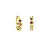 semplice mini piccolo cerchio placcato oro giallo 18 carati da 10 mm multi colore zirconi cubici da donna ragazza Huggie Hoop Earring205T